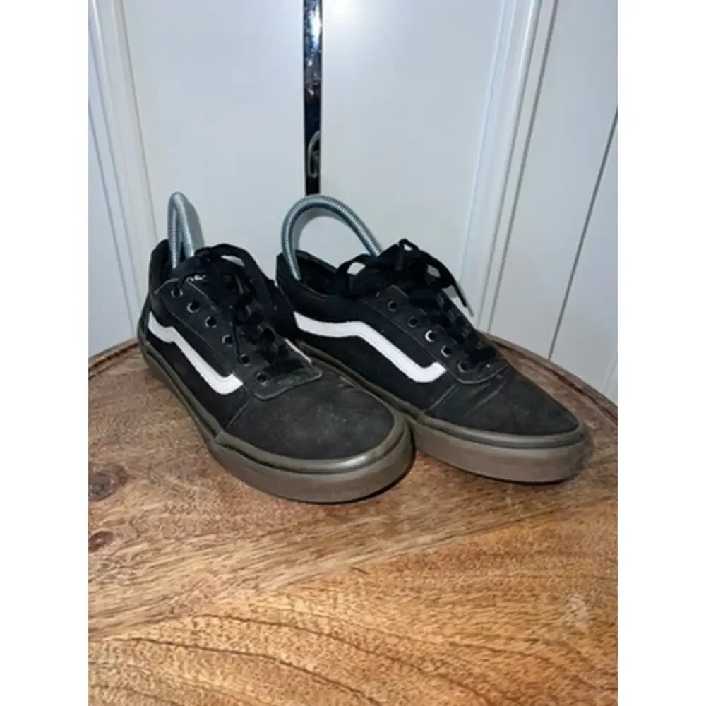 Vans Youth Ward Black Canvas Sneakers‎ Casual Skateboarding Shoes Size 5